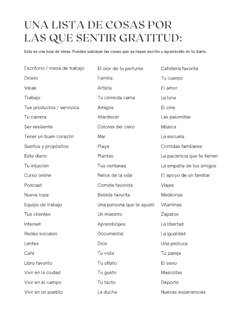 Diario de Gratitud – Para tu Mejor Versión + Playlists Exclusivas